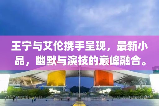 王寧與艾倫攜手呈現(xiàn)，最新小品，幽默與演技的巔峰融合。