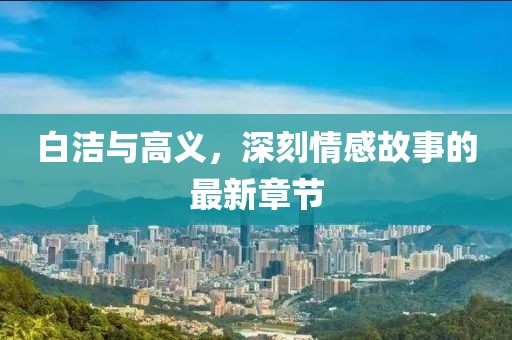 白潔與高義，深刻情感故事的最新章節