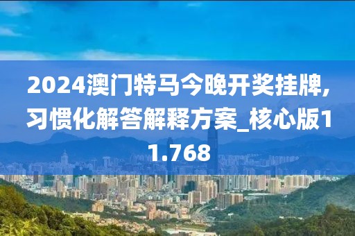 2024澳門特馬今晚開獎掛牌,習慣化解答解釋方案_核心版11.768