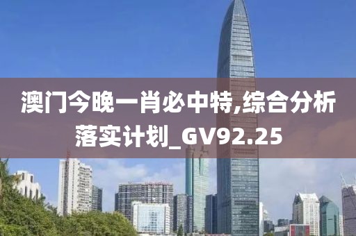 澳門今晚一肖必中特,綜合分析落實計劃_GV92.25