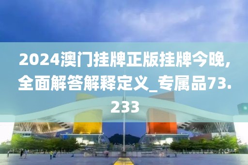 2024澳門掛牌正版掛牌今晚,全面解答解釋定義_專屬品73.233