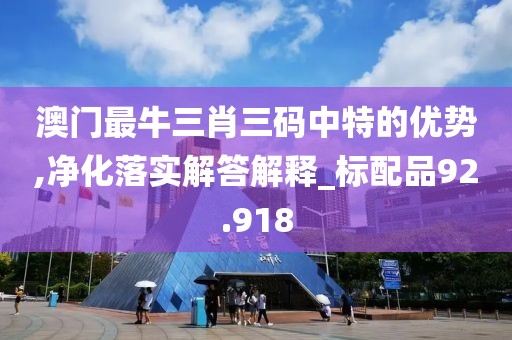 澳門最牛三肖三碼中特的優勢,凈化落實解答解釋_標配品92.918