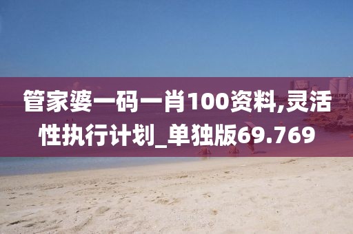 管家婆一碼一肖100資料,靈活性執行計劃_單獨版69.769
