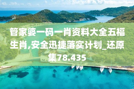 管家婆一碼一肖資料大全五福生肖,安全迅捷落實計劃_還原集78.435