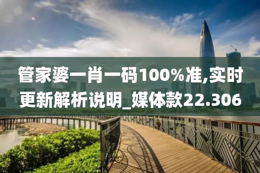 管家婆一肖一碼100%準(zhǔn),實(shí)時(shí)更新解析說明_媒體款22.306