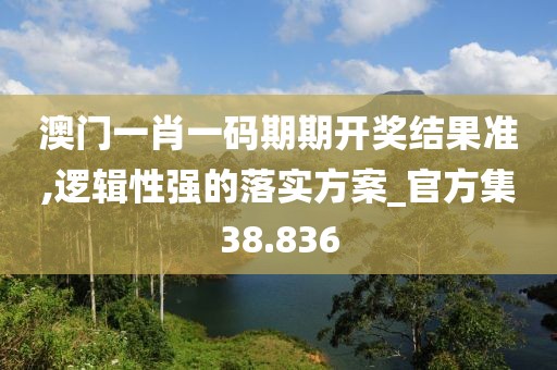 澳門一肖一碼期期開獎結果準,邏輯性強的落實方案_官方集38.836
