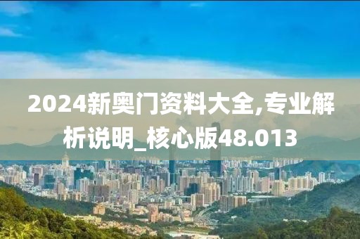 2024新奧門資料大全,專業解析說明_核心版48.013