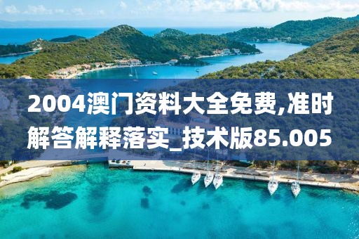 2004澳門資料大全免費,準時解答解釋落實_技術版85.005