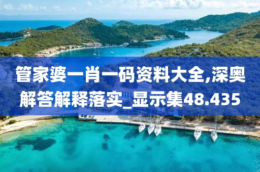 管家婆一肖一碼資料大全,深奧解答解釋落實_顯示集48.435