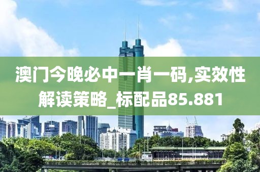 澳門今晚必中一肖一碼,實效性解讀策略_標配品85.881