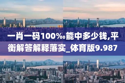 一肖一碼100‰能中多少錢(qián),平衡解答解釋落實(shí)_體育版9.987