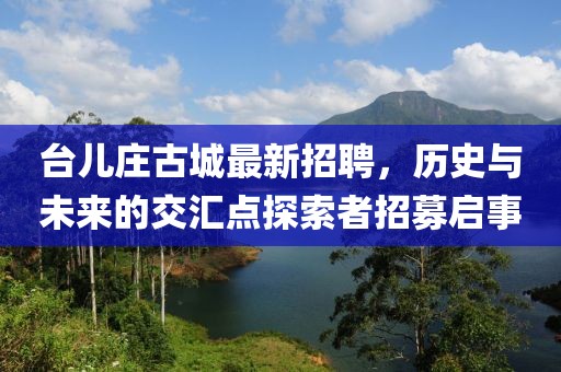 臺兒莊古城最新招聘，歷史與未來的交匯點探索者招募啟事