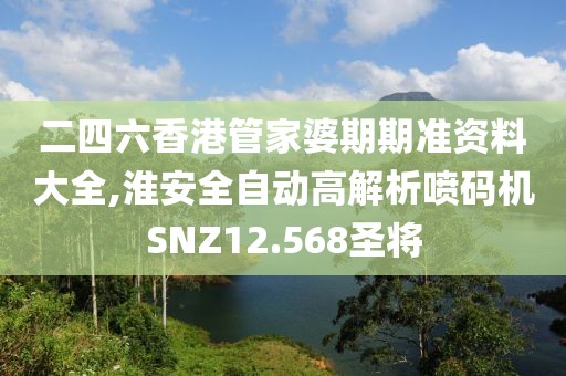 二四六香港管家婆期期準資料大全,淮安全自動高解析噴碼機SNZ12.568圣將