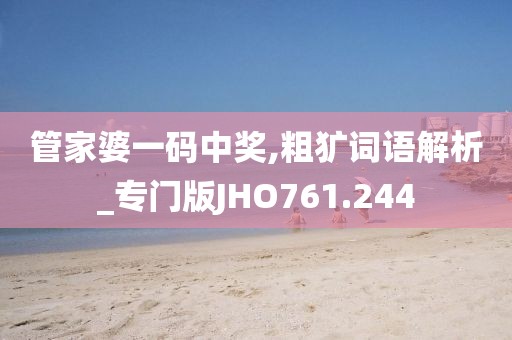 管家婆一碼中獎,粗獷詞語解析_專門版JHO761.244