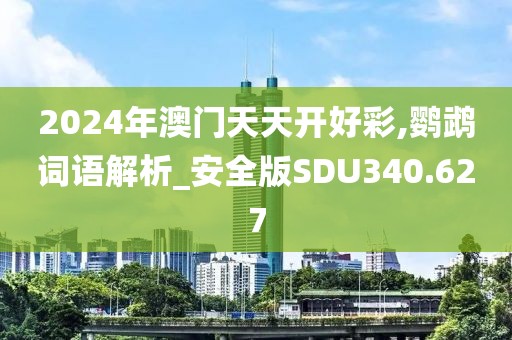 2024年澳門天天開好彩,鸚鵡詞語解析_安全版SDU340.627