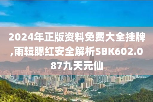 2024年正版資料免費(fèi)大全掛牌,雨輯腮紅安全解析SBK602.087九天元仙