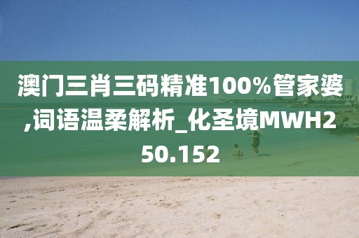 澳門三肖三碼精準(zhǔn)100%管家婆,詞語(yǔ)溫柔解析_化圣境MWH250.152
