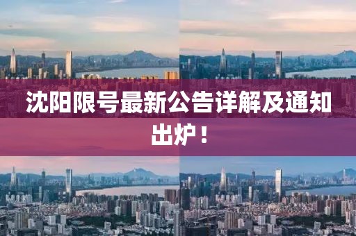 沈陽(yáng)限號(hào)最新公告詳解及通知出爐！