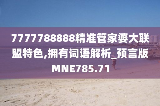 7777788888精準管家婆大聯盟特色,擁有詞語解析_預言版MNE785.71
