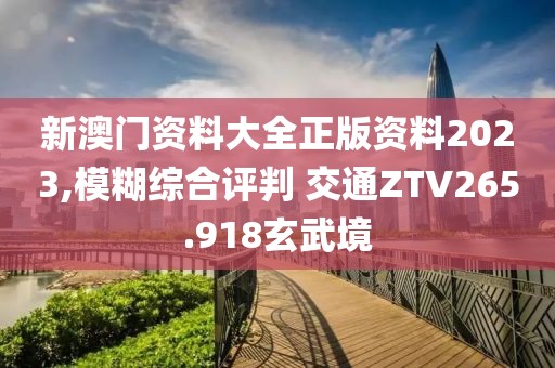 新澳門資料大全正版資料2023,模糊綜合評判 交通ZTV265.918玄武境