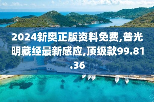 2024新奧正版資料免費,普光明藏經最新感應,頂級款99.81.36