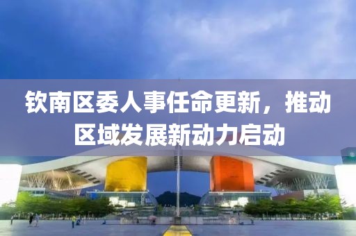 欽南區委人事任命更新，推動區域發展新動力啟動