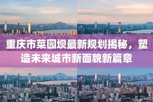 重慶市菜園壩最新規劃揭秘，塑造未來城市新面貌新篇章
