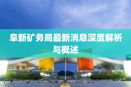 阜新礦務局最新消息深度解析與概述