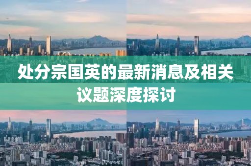 處分宗國英的最新消息及相關(guān)議題深度探討