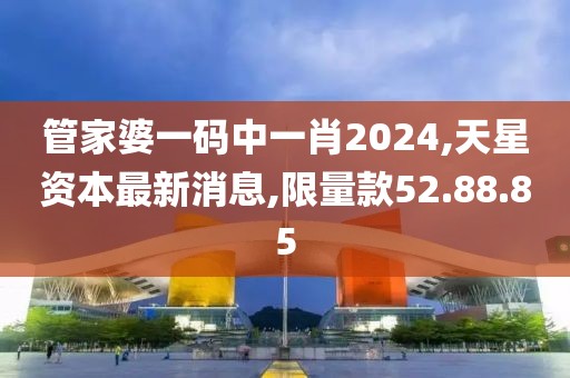 管家婆一碼中一肖2024,天星資本最新消息,限量款52.88.85