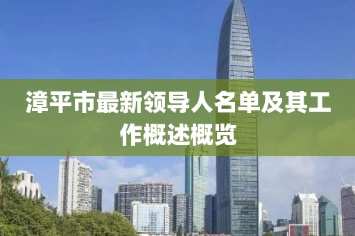 漳平市最新領導人名單及其工作概述概覽
