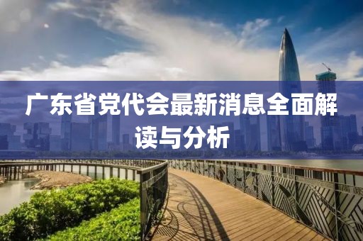 廣東省黨代會最新消息全面解讀與分析