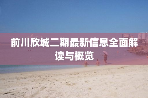 前川欣城二期最新信息全面解讀與概覽