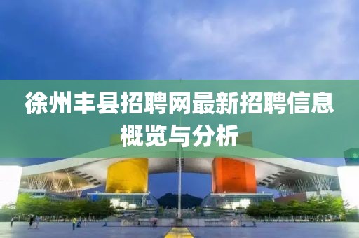 徐州豐縣招聘網最新招聘信息概覽與分析