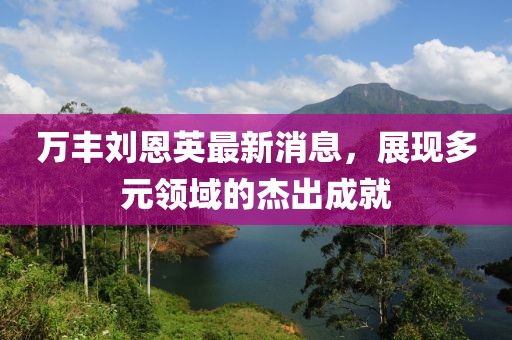 萬豐劉恩英最新消息，展現多元領域的杰出成就