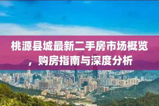 桃源縣城最新二手房市場概覽，購房指南與深度分析