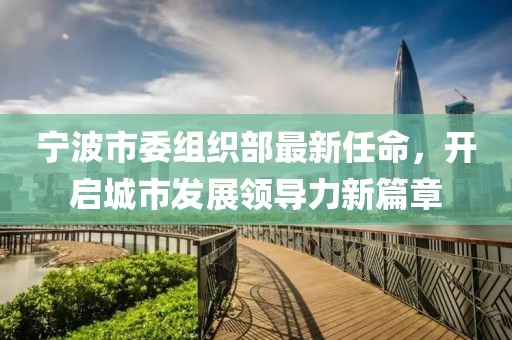 寧波市委組織部最新任命，開啟城市發展領導力新篇章