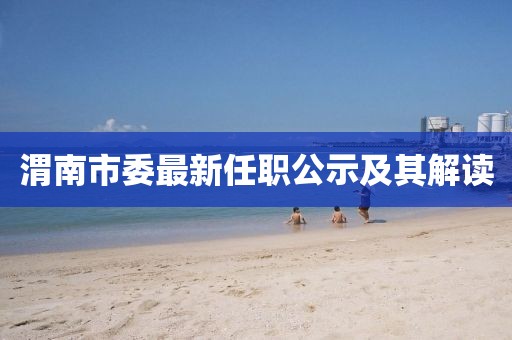 渭南市委最新任職公示及其解讀