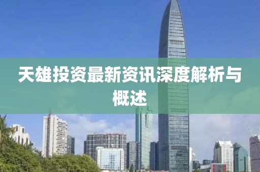 天雄投資最新資訊深度解析與概述