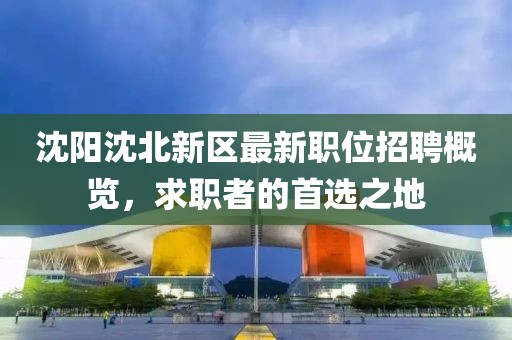 沈陽沈北新區最新職位招聘概覽，求職者的首選之地