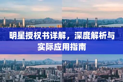 明星授權書詳解，深度解析與實際應用指南