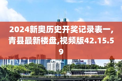 2024新奧歷史開獎記錄表一,青縣最新樓盤,視頻版42.15.59