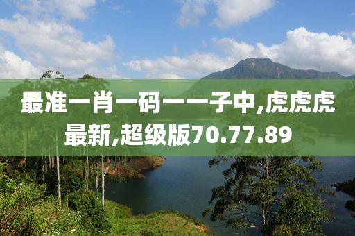 最準一肖一碼一一子中,虎虎虎最新,超級版70.77.89