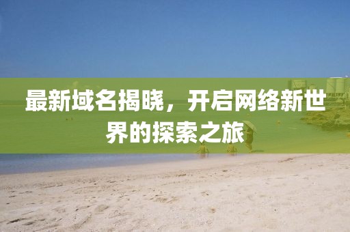 最新域名揭曉，開啟網絡新世界的探索之旅
