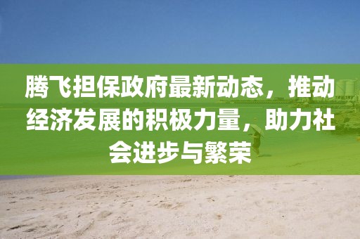 騰飛擔保政府最新動態，推動經濟發展的積極力量，助力社會進步與繁榮