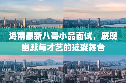 海南最新八哥小品面試，展現幽默與才藝的璀璨舞臺