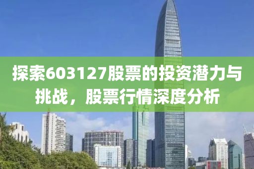 探索603127股票的投資潛力與挑戰，股票行情深度分析