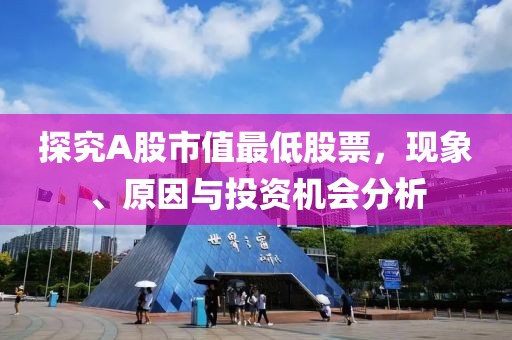 探究A股市值最低股票，現(xiàn)象、原因與投資機(jī)會(huì)分析