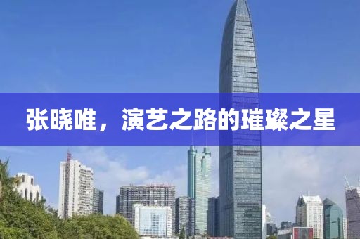 張曉唯，演藝之路的璀璨之星