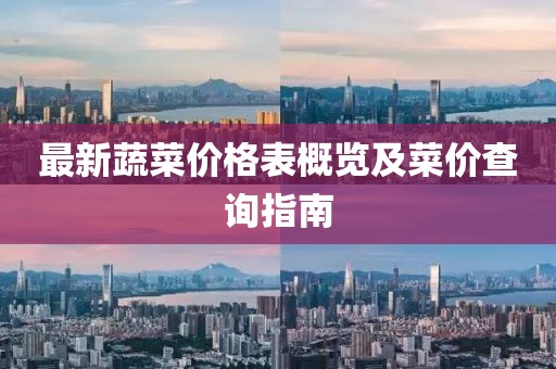 最新蔬菜價(jià)格表概覽及菜價(jià)查詢(xún)指南